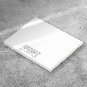 LASS UNS JETZT FÜR EINEN MOMENT DER WISSENSCHAFT. POST-IT KLEBEZETTEL