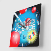 LASS UNS JETZT FÜR EINEN MOMENT DER WISSENSCHAFT. QUADRATISCHE WANDUHR (Winkel)