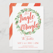 Lass uns Jingle und Mingle-Holiday Party einladen Einladung (Vorne/Hinten)