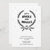 Lass uns Jingle und Mingle Weihnachts Party Holida Einladung (Vorne/Hinten)