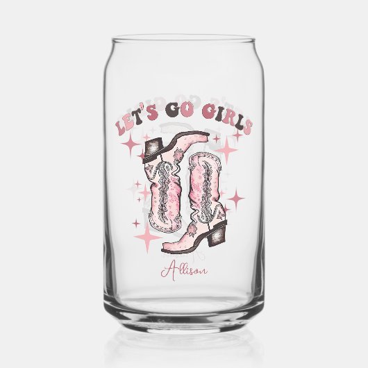 Lass uns Junggeselinnen-Abschied zu den Mädchen ge Dosenglas (Vorderseite)