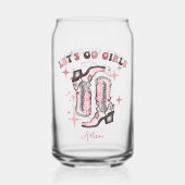 Lass uns Junggeselinnen-Abschied zu den Mädchen ge Dosenglas (Rückseite)