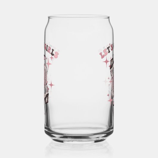 Lass uns Junggeselinnen-Abschied zu den Mädchen ge Dosenglas (Links)