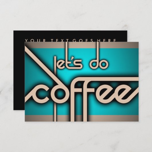 Lass uns Kaffee machen! Einladung (Vorne/Hinten)