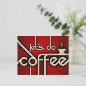 Lass uns Kaffee machen! Postkarte (Stehend Vorderseite)
