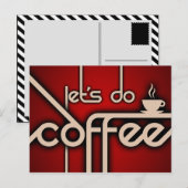Lass uns Kaffee machen! Postkarte (Vorne/Hinten)
