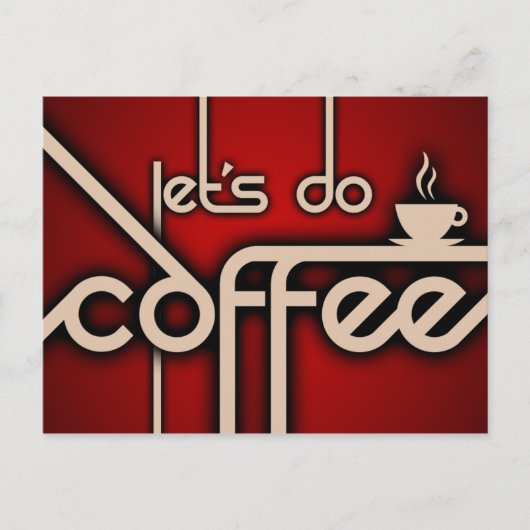 Lass uns Kaffee machen! Postkarte (Vorderseite)