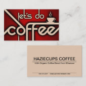 Lass uns Kaffee machen! Visitenkarte (Vorne/Hinten)