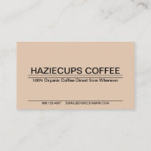 Lass uns Kaffee machen! Visitenkarte (Rückseite)