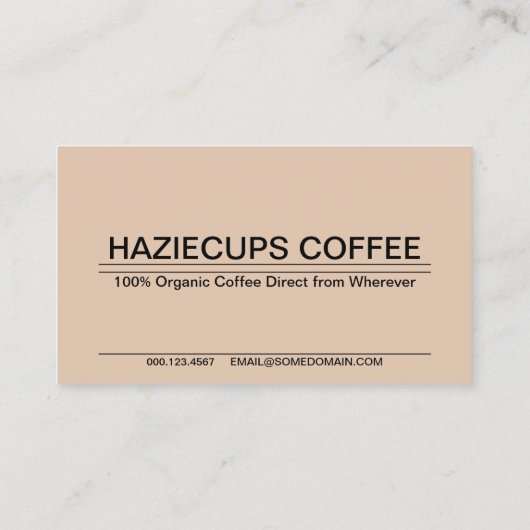 Lass uns Kaffee machen! Visitenkarte (Rückseite)