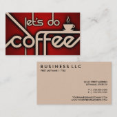 Lass uns Kaffee machen! Visitenkarte (Vorne/Hinten)