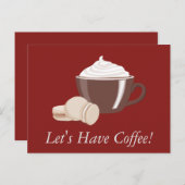 Lass uns Kaffee trinken Postkarte (Vorne/Hinten)