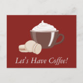 Lass uns Kaffee trinken Postkarte (Vorderseite)