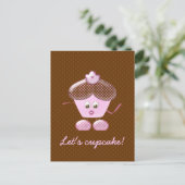 Lass uns Kuchen machen! Postkarte (Stehend Vorderseite)