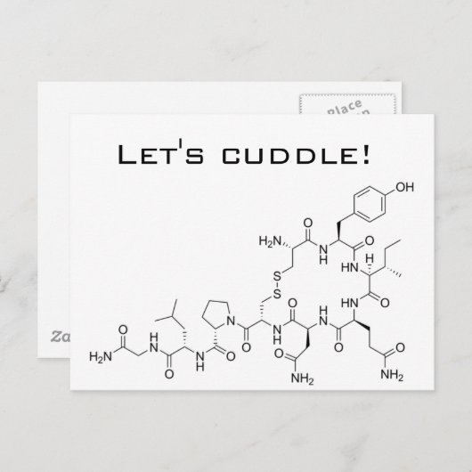 Lass uns kuscheln! Oxytocin Postkarte (Vorne/Hinten)