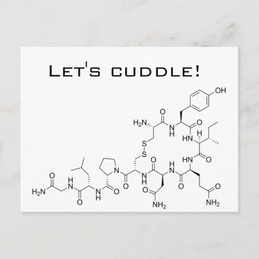 Lass uns kuscheln! Oxytocin Postkarte (Vorderseite)