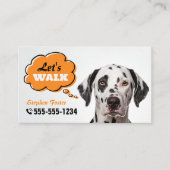 Lass uns laufen! Dog Walking Dog Trainer Dog Walke Visitenkarte (Vorderseite)