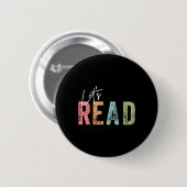Lass uns lesen Buch Nerd Buchliebhaber Bibliotheka Button (Vorne & Hinten)