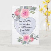 Lass uns LIEBE eine andere Bibelwundentag Karte (Gelbe Blume)