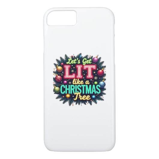 Lass uns Lit holen - Funny Christmas Pun Graphic H Case-Mate iPhone Hülle (Rückseite)