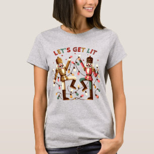 Lass uns Lit Nutcracker Weihnachts-T - Shirt holen