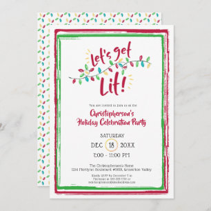 LASS UNS LIT WERDEN Ferienbeleuchtung Feiertag Einladung