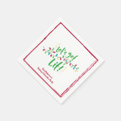 LASS UNS LIT WERDEN | Urlaubsbeleuchtung | Rote Gr Serviette (Ecke)