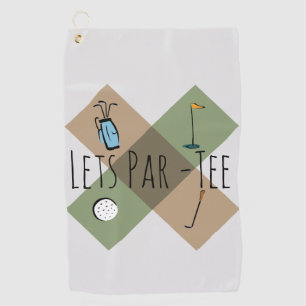 Lass uns lustig Golf Humor machen Golfhandtuch