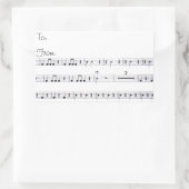 , Lass uns Musik machen_ Rechteckiger Aufkleber (Tasche)