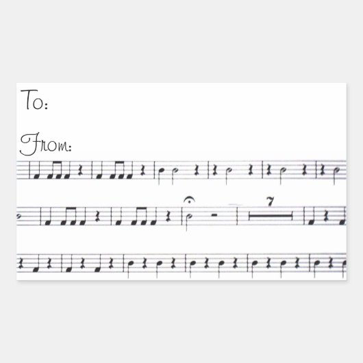 , Lass uns Musik machen_ Rechteckiger Aufkleber (Vorderseite)