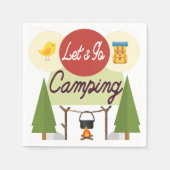 Lass uns Napkins Camping gehen Serviette (Vorderseite)