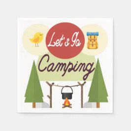 Lass uns Napkins Camping gehen Serviette