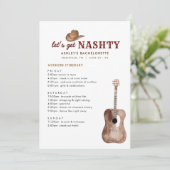 Lass uns Nashty Nashville Bachelorette Weekend hol Einladung (Stehend Vorderseite)