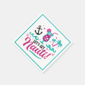 Lass uns Nauti holen! Bachelorette Cruise Napkins Serviette (Ecke)