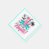 Lass uns Nauti holen! Bachelorette Cruise Napkins Serviette (Ecke)