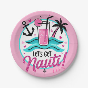 Lass uns Nauti holen! Nautische Bachelorette-Telle Pappteller