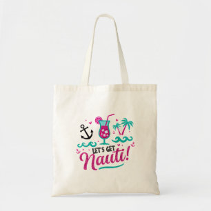 Lass uns Nauti holen! Rosa Glitzer Nautic Tragetasche