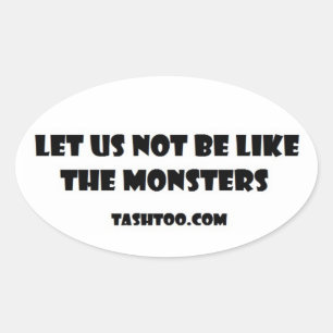 Lass uns nicht wie die Monster-Sticker zu sein Ovaler Aufkleber