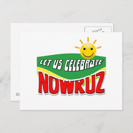 Lass uns Nowruz feiern Postkarte (Vorne/Hinten)