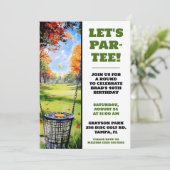 Lass uns Par-T-Shirt machen! Disk Golf Birthday Pa Einladung (Stehend Vorderseite)