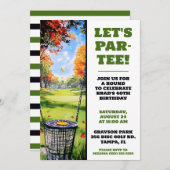 Lass uns Par-T-Shirt machen! Disk Golf Birthday Pa Einladung (Vorne/Hinten)