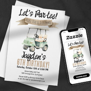 Lass uns Par-tee! Einladung zum Golf Birthday