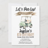Lass uns Par-tee! Einladung zum Golf Birthday (Vorderseite)