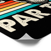 Lass uns Par Tee lustiger Golf Wortwitz Dad Party Poster (Ecke)