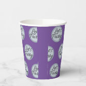 Lass uns Party Feiern polka Punkt und Text modern Pappbecher (Links)