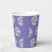 Lass uns Party Feiern polka Punkt und Text modern Pappbecher (Links)