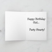 LASS UNS PARTY! FUN PARTY RED WEIN DRUCKEN KARTE (Innenseite)