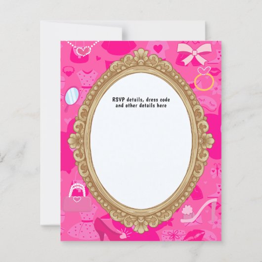 Lass uns Party Retro Puppensuscockpits in hellrosa (Rückseite)