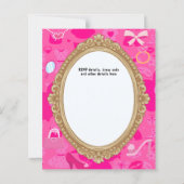 Lass uns Party Retro Puppensuscockpits in hellrosa (Rückseite)