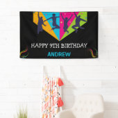 Lass uns Party Trampolin springen Geburtstag Banner (Insitu)